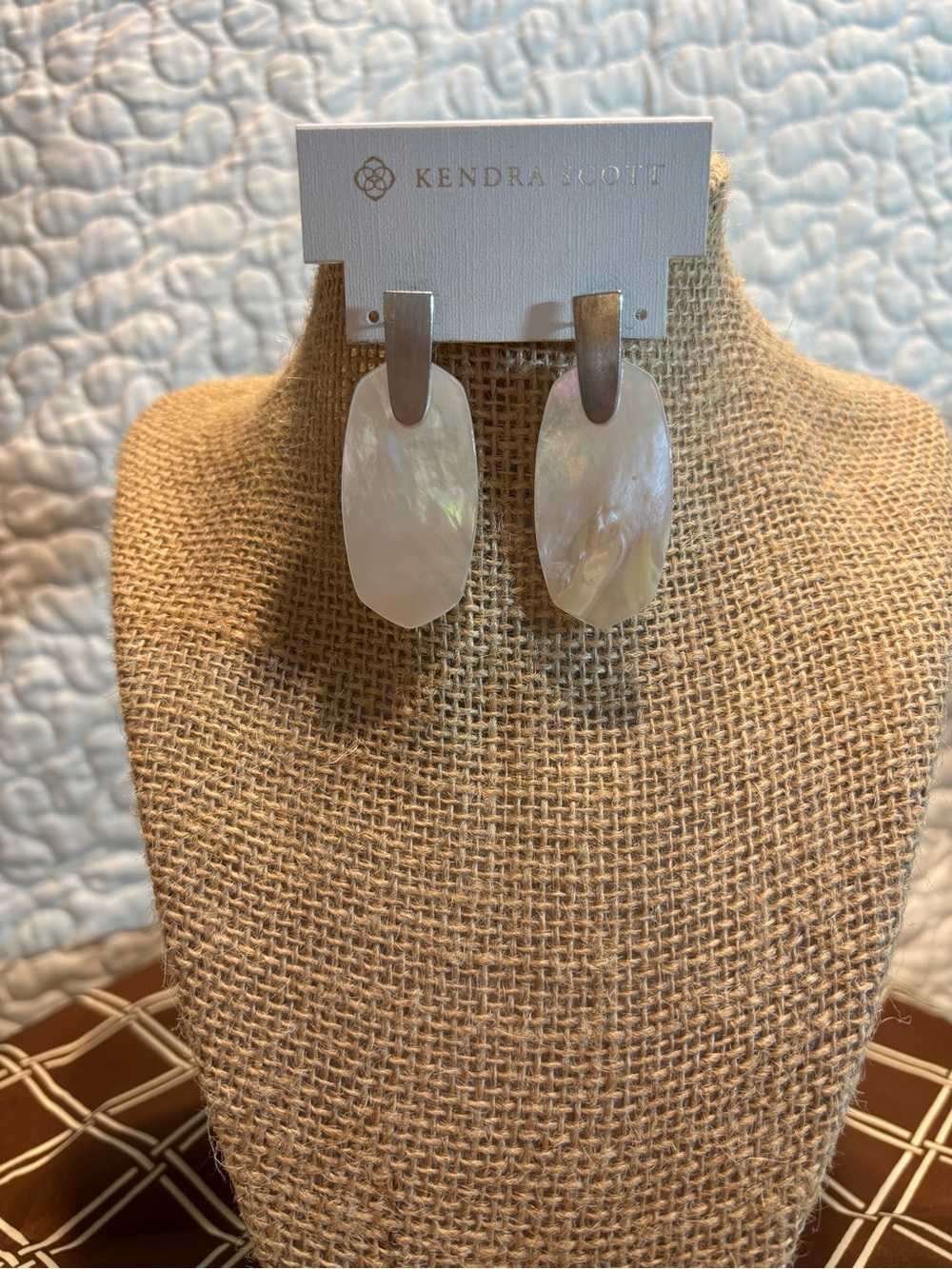 Kendra Scott Iridescent Mother-of-Pearl Drop Earrings